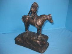 Indian Brave Metal Sculpture