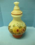 Fenton Hand Painted Palace Vase w/ Lid 
