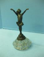 The Good Fairy Bronze and Glass Flower Frog 