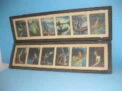 Hiawatha & Character Indian Maiden 6-Panel Yard Long Litho
