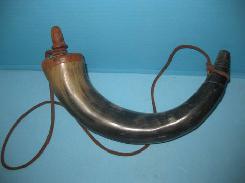 Carved Horn Powder Flask