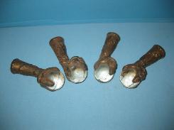 Parlor Table Set of Glass & Claw Feet