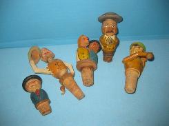 Antique Hand Carved Bottle Stoppers