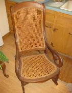 Walnut Lincoln Caned Rocker