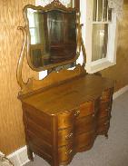 Oak Serpentine Front Dresser