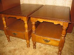 Early American Maple End Table Set