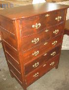 Cherry 5-Drawer High Boy Chest