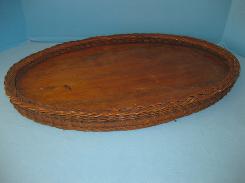 Wicker Oval Tea Tray