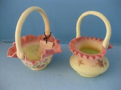 Fenton Peach Blow Basket