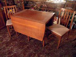 Kroehler Walnut Danish Modern Dining Set 