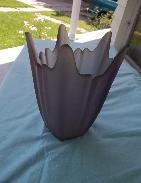 Amethyst Satin Glass Art Glass Vase