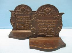 Bronze Egyptian Book Ends