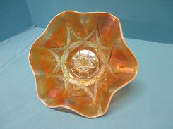 Carnvial Peach Opalescent Bowl 