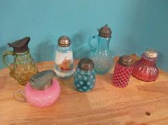   Victorian Opalescent Sugar Shakers and Cruets
