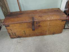 Primitive Pine Iron Strap Chest
