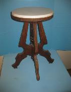 Walnut Victorian Marble Top Fern Stand