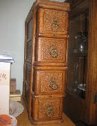Oak Fancy Sewing Machine Drawers