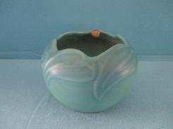 Van Briggle Art Pottery Torquoise Rose Bowl