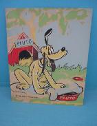 Pluto Walt Disney Productions Chalk Picture
