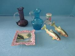 Japan Enesco Rainbow Trout Salt & Pepper Set