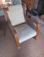 Oak Quarter Sawn Upholstered Rocker
