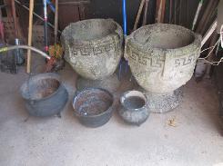 Concrete Grape Pattern Planters