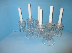 Triple Crystal Candlebra Set