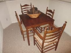 English Oak Game Table Set