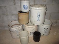 Blue Ribbon Brand Buckeye Pottery Company Crocks