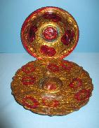 Goofus Glass Bowl & Plate