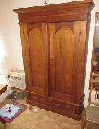 Circa 1860's Walnut Knock Down 2-Door Wardrobe