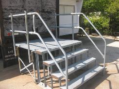 Galvanized Step Platform for Trailer Access