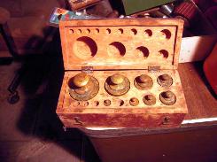 Brass Scale Weight Set