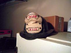 Early West Suburban Fire Captains Helmet