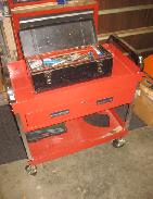 Red 2-Drawer Roller Shop Cart