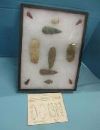 Arrowhead and Square Knife Display