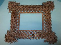  Tramp Art Carved Picture Frame