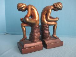 Bronze Figural Book Ends