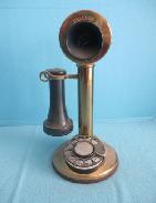 Kellogg Brass Candle Stick Telephone