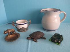 Art Glass Frog Paper Weight