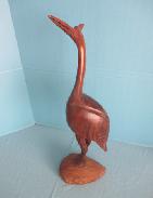 Mahogany Heron Sculpture