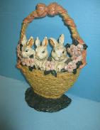 Bunny Basket Cast Iron Door Stop