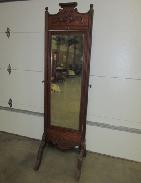    The Oscar Orken Co. Oak Store Dressing Mirror