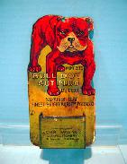   Bull Dog Cut Plug Tin Litho Wall Match Safe