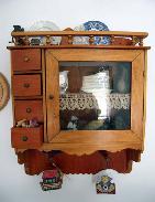 Early Pine Wall Cupboard 