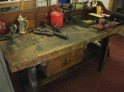  Antique Maple Carpenters Work Bench