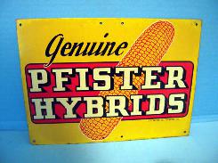 Pfister Hybrids Tin Litho Sign