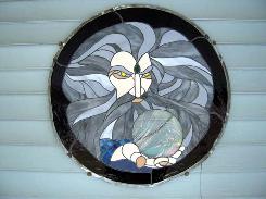 Stain Glass Wizard Window