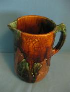 Majolica Tall Blended Glaze Pitcher