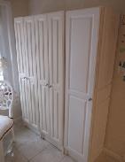 White Painted Triple Door China Cabinet